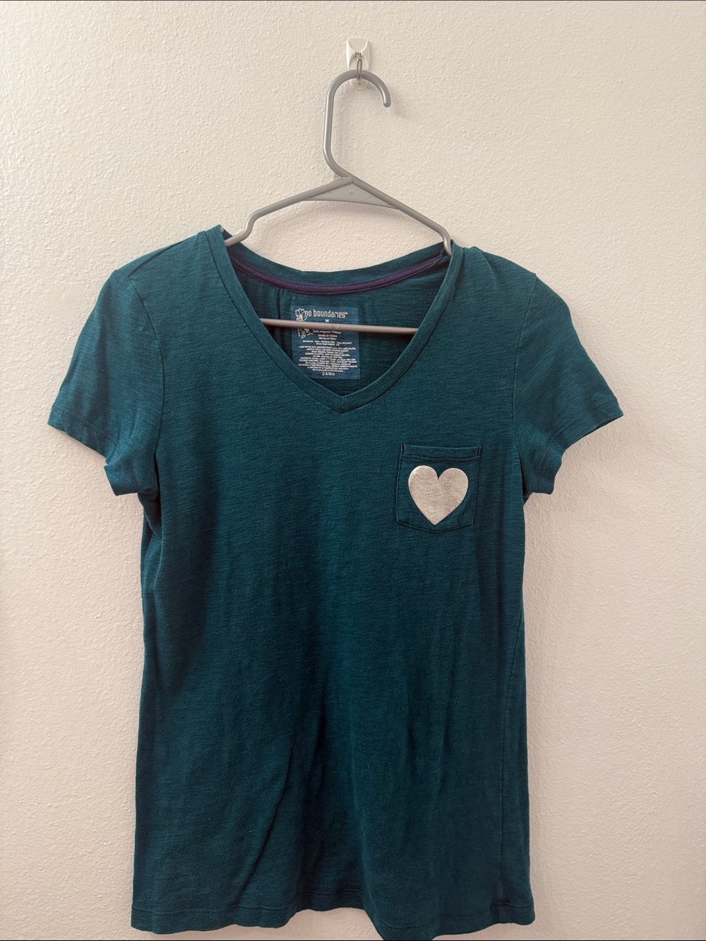 Dark green v-neck tee